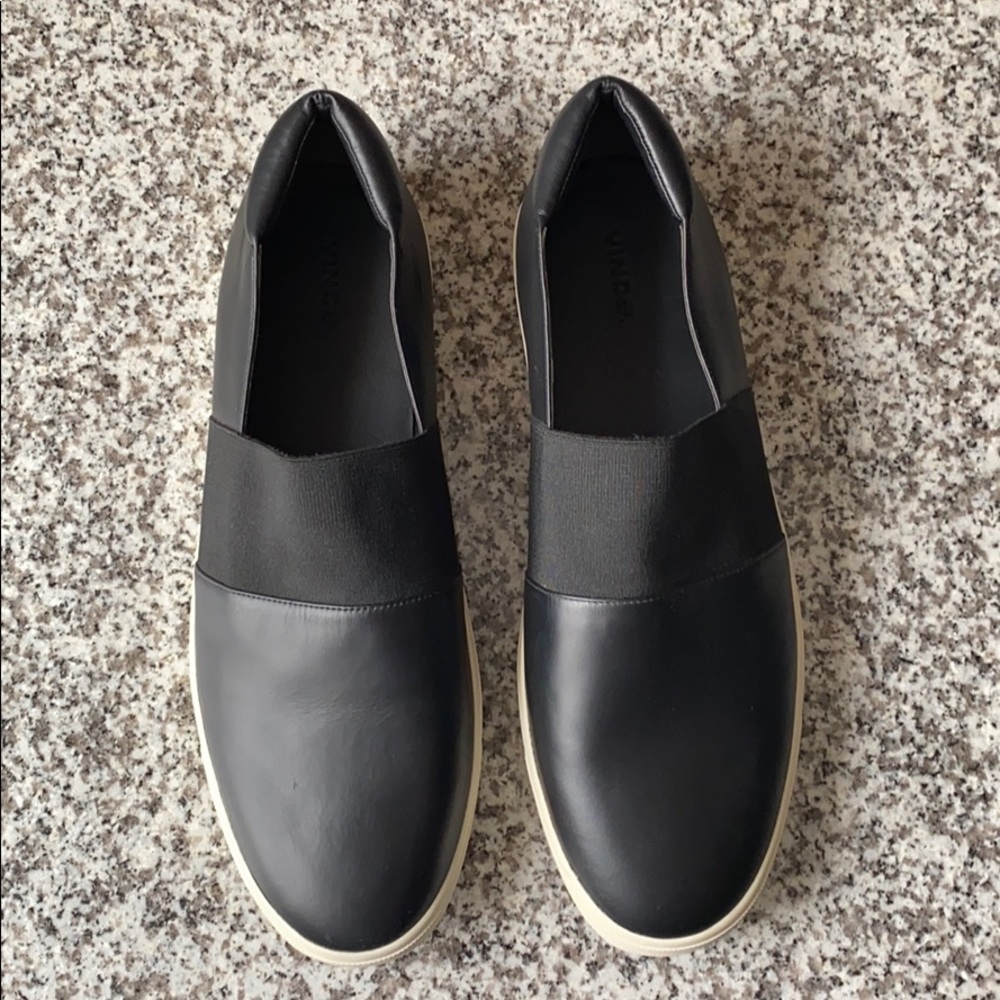 NWT Vince black slip on sneakers sz 13